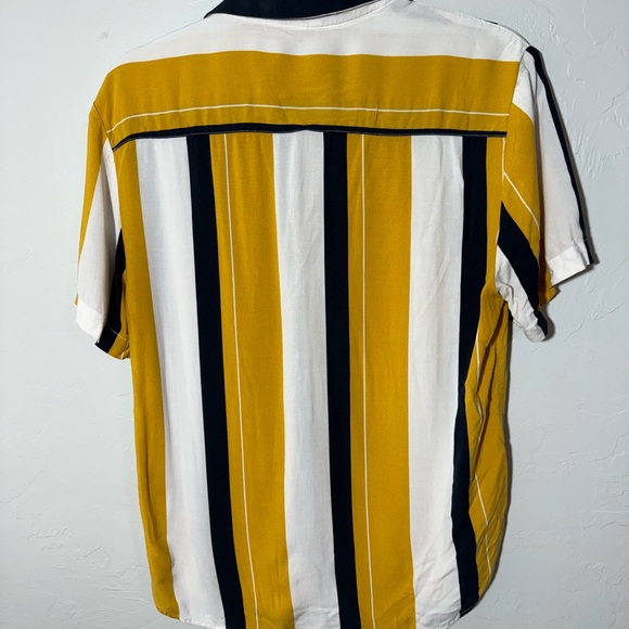 Denim & Flower Ricky Singh striped button up Large - Picture 3 of 4